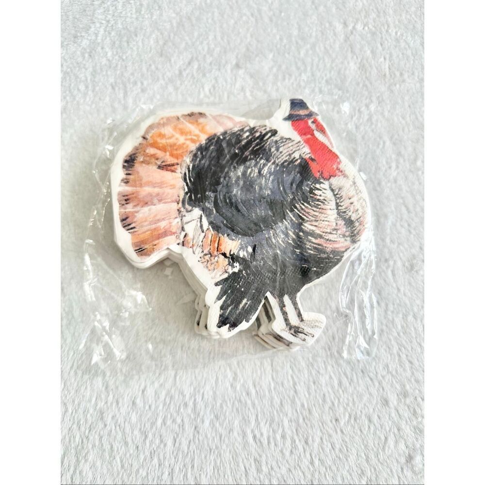 Thanksgiving turkey napkins - 40 COUNT 3-PLY 6.5 IN X 6.5 IN FOLDED